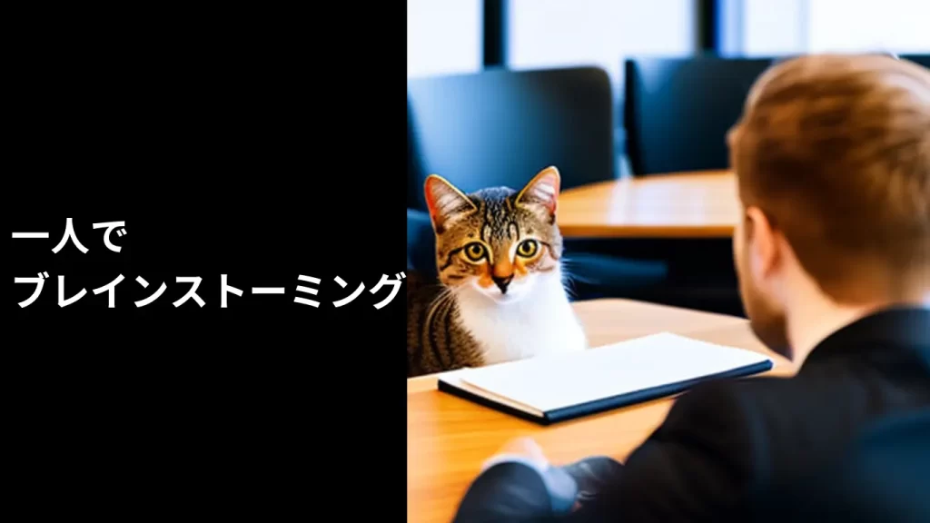 一人でブレインストーミング